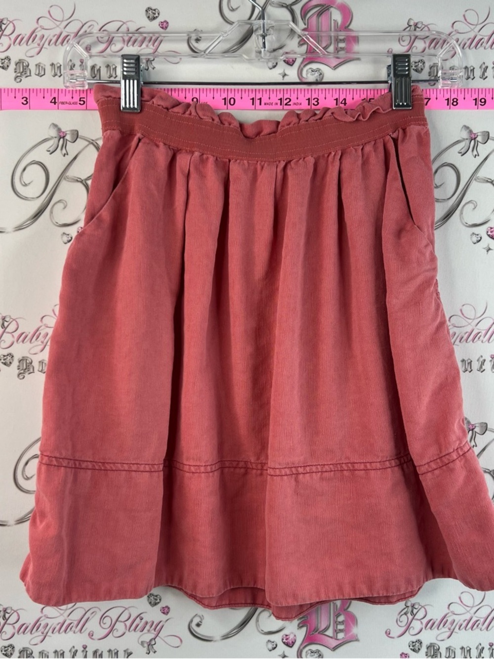 Wilfred Corduroy A-Line Skirt in Dusty Rose